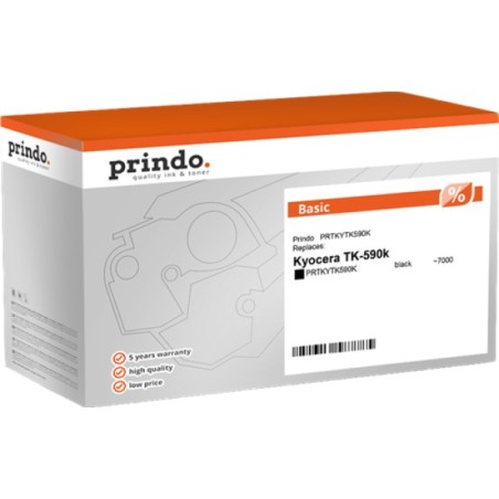ORIGINAL Prindo toner nero PRTKYTK590K Basic ~7000 Seiten alternativa per Kyocera TK-590k (1T02KV0NL0)